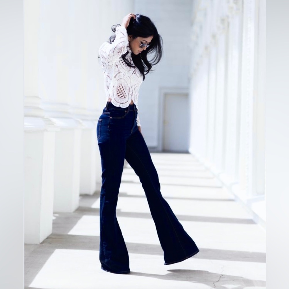 Rag & Bone Bell Flare Blue Jeans